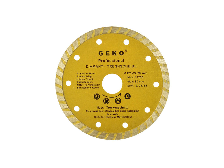 Continue turbofan rand diamantzaagblad 125x22,2mm GEKO Profi