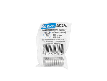 14x3mm ronde neodymiummagneten met schroefgat
