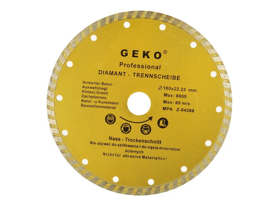 Continue turbofan rand diamantzaagblad 180x22,2mm GEKO Profi