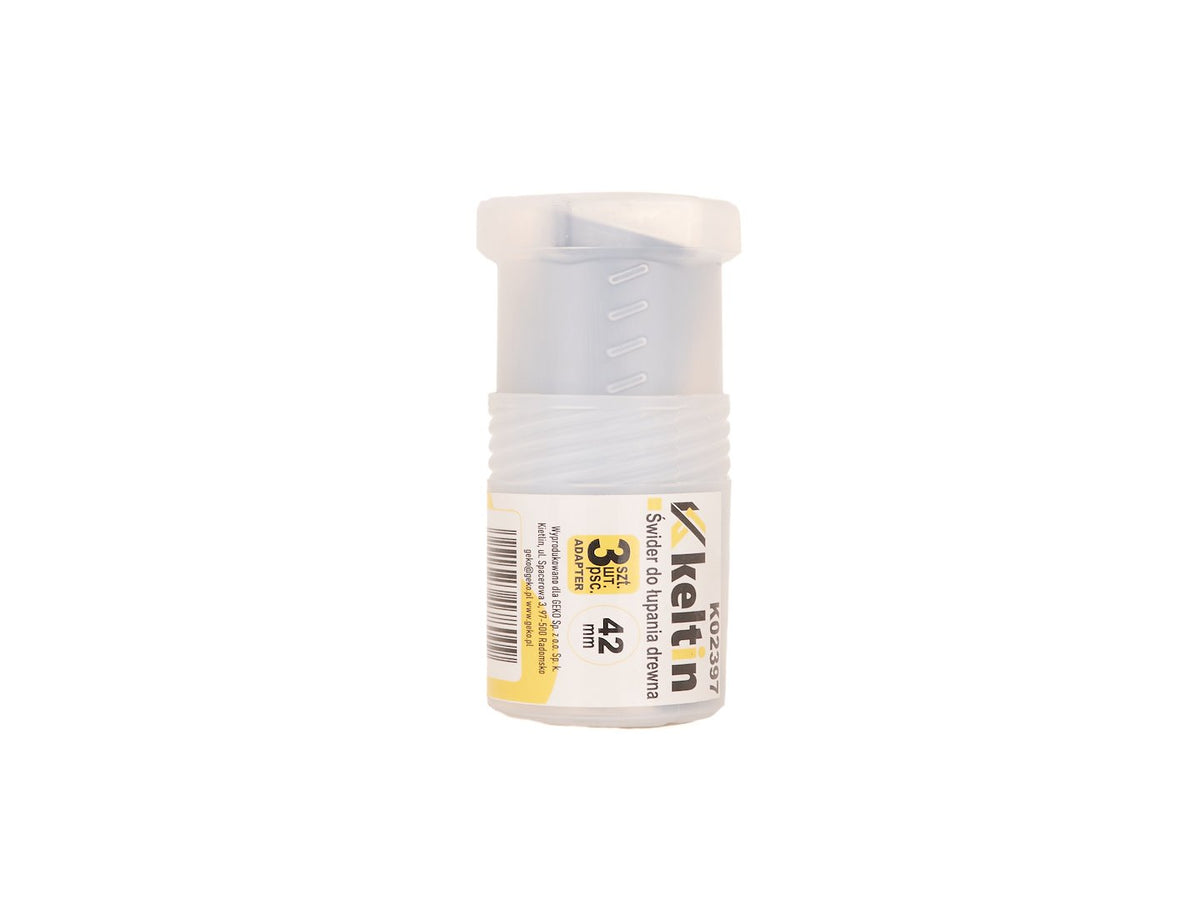 Boorbitschroefboor voor houtsplijting 42mm + set van 3 adapters