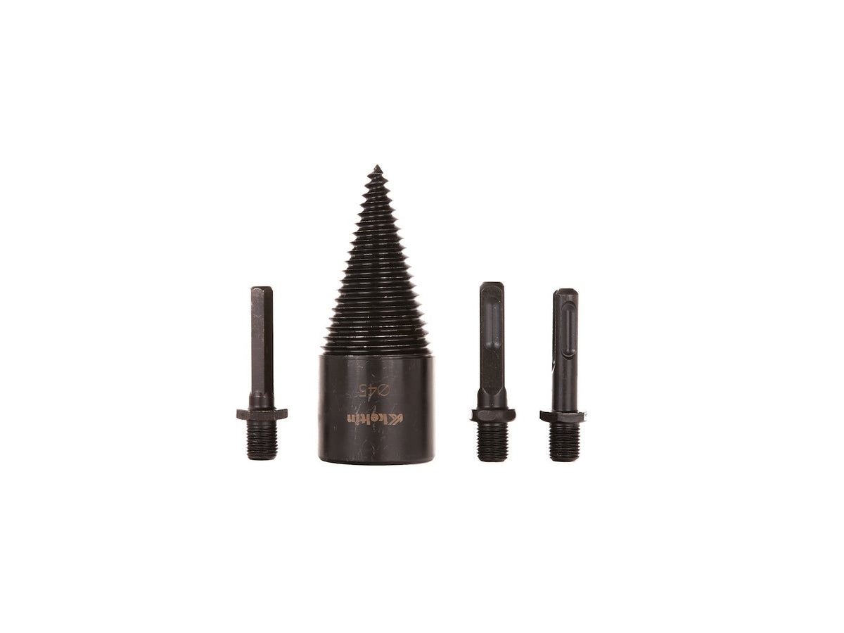 Boorbitschroefboor voor houtsplijting 45mm + set van 3 adapters