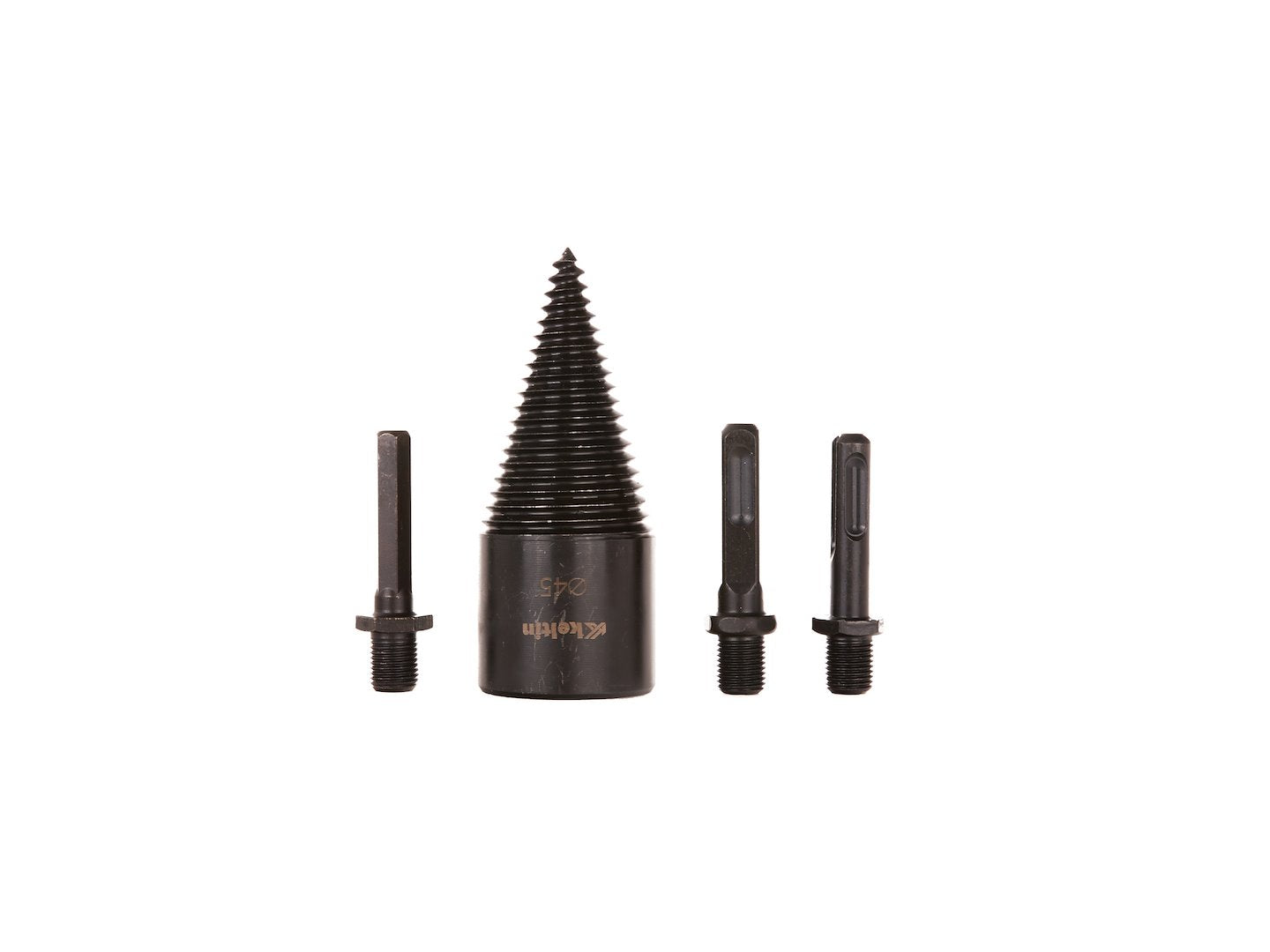 Boorbitschroefboor voor houtsplijting 45mm + set van 3 adapters