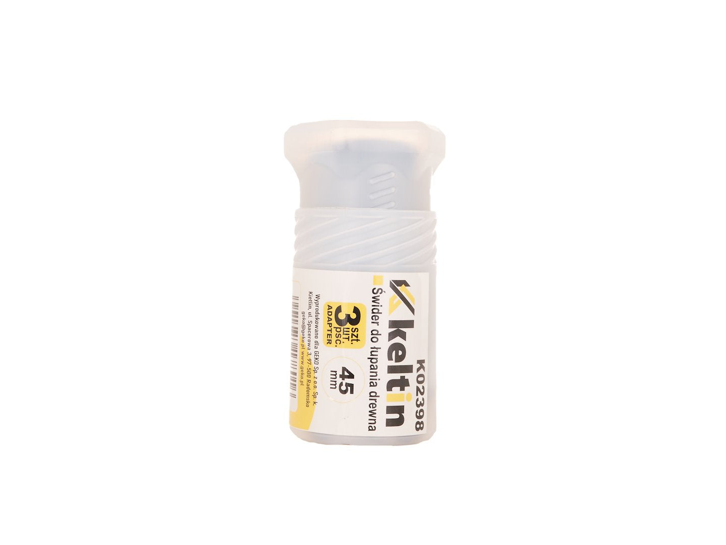 Boorbitschroefboor voor houtsplijting 45mm + set van 3 adapters