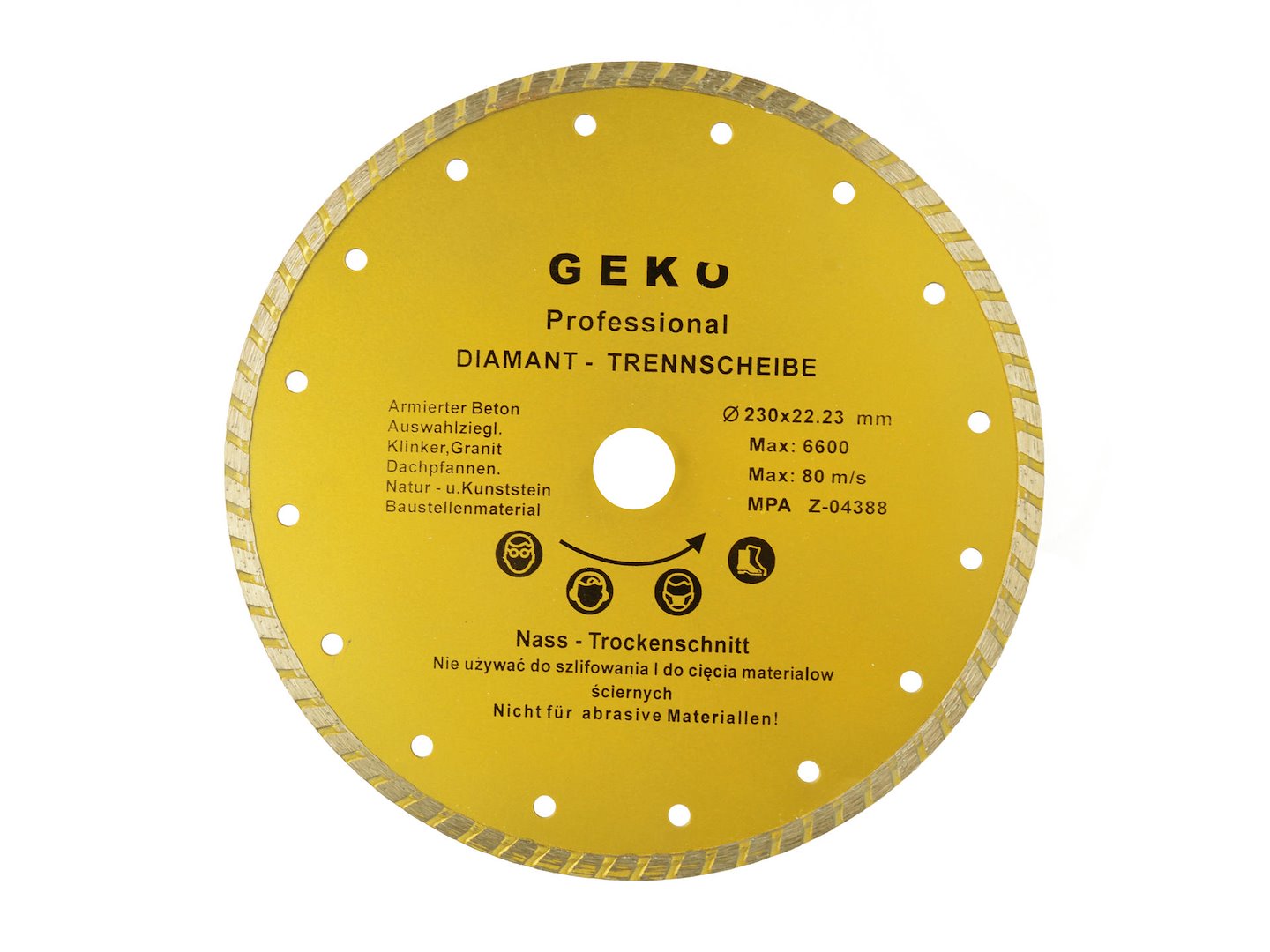 Continue turbofan rand diamantzaagblad 230x22,2mm GEKO Profi