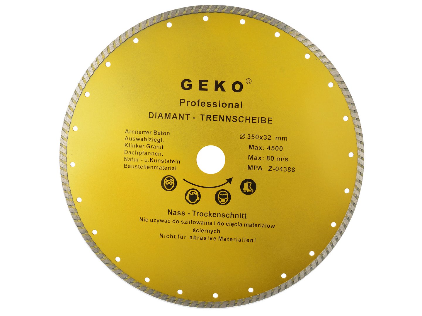 Continue turbofan rand diamantzaagblad 350x32mm GEKO Profi