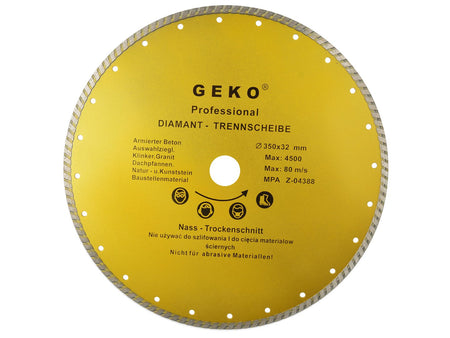 Continue turbofan rand diamantzaagblad 350x32mm GEKO Profi