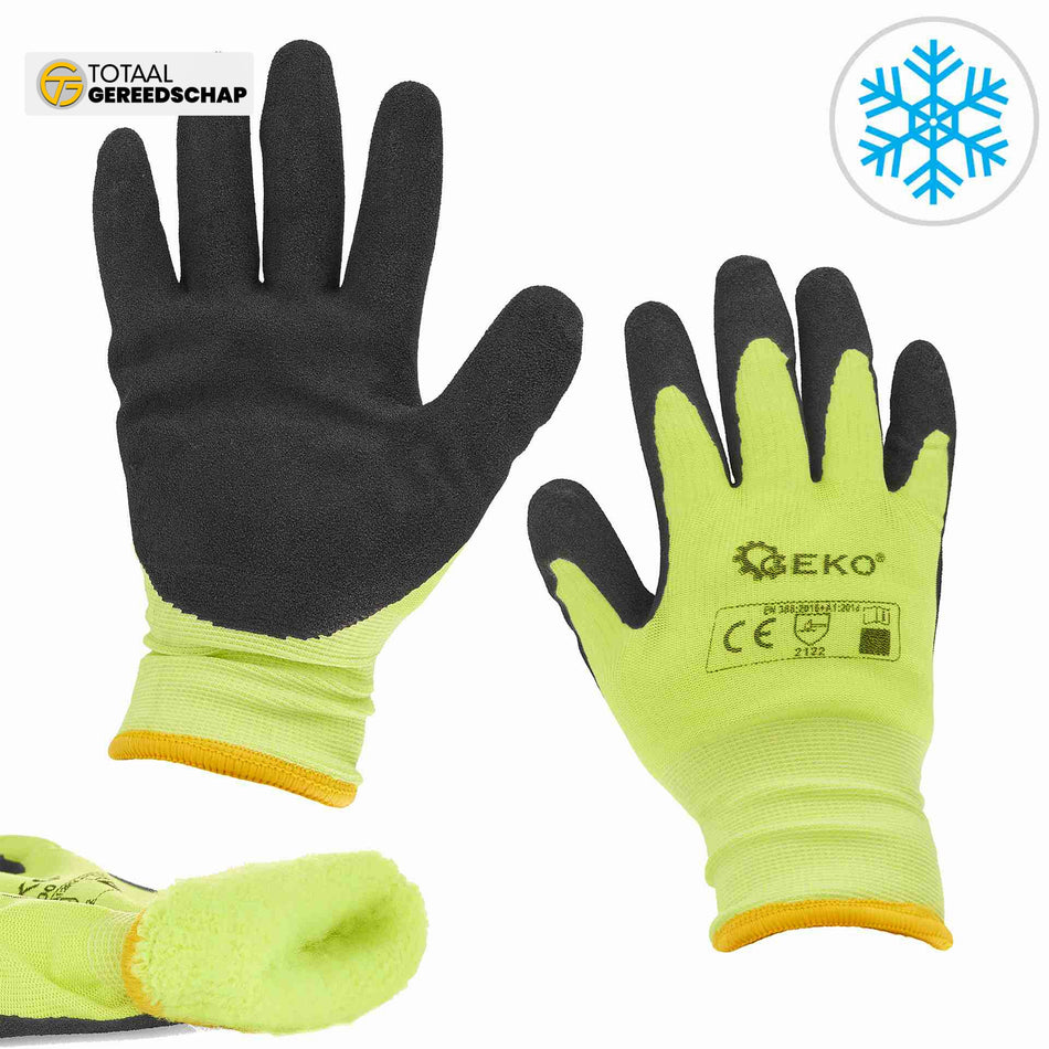 Thermal fluorescent work gloves size 10