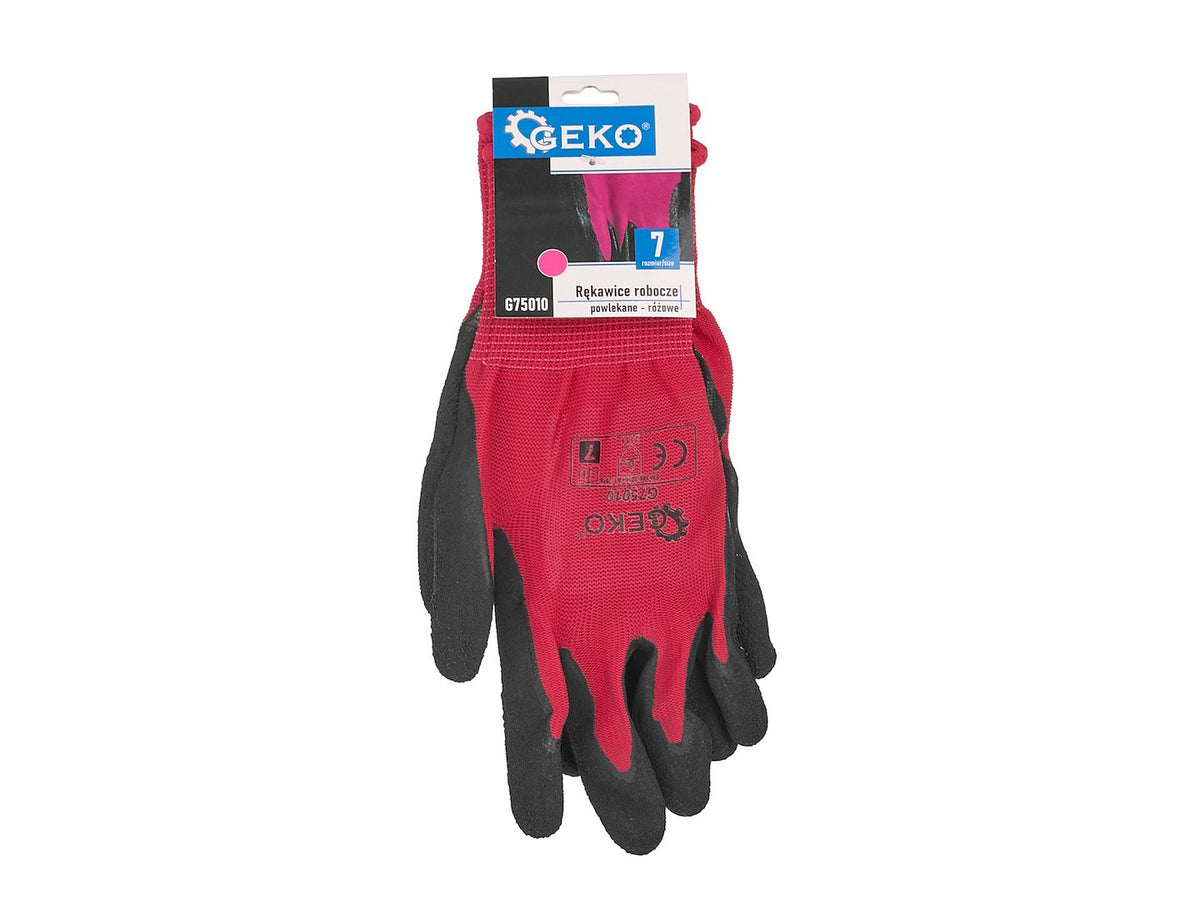 Gecoate beschermhandschoenen maat 7 – roze