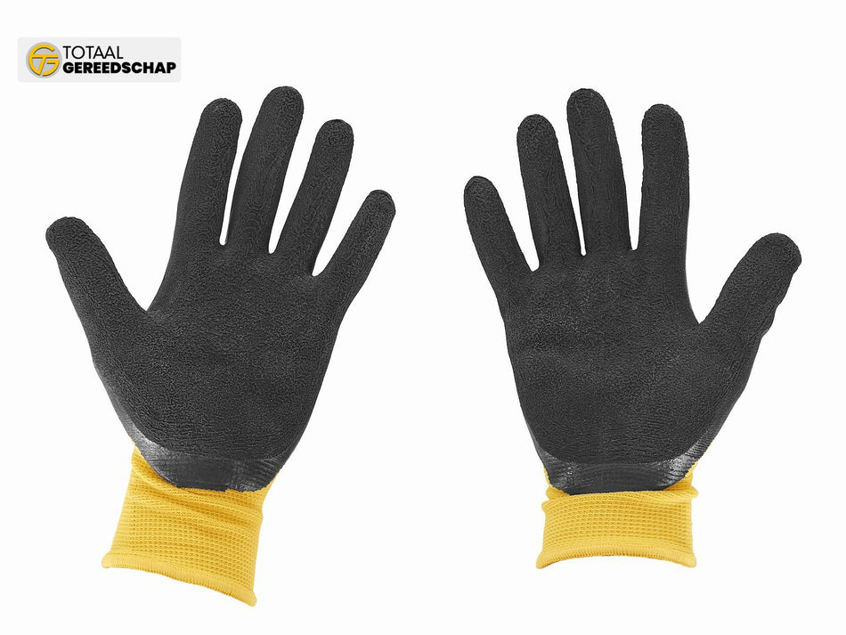 Coated protective gloves size 8 – yellow