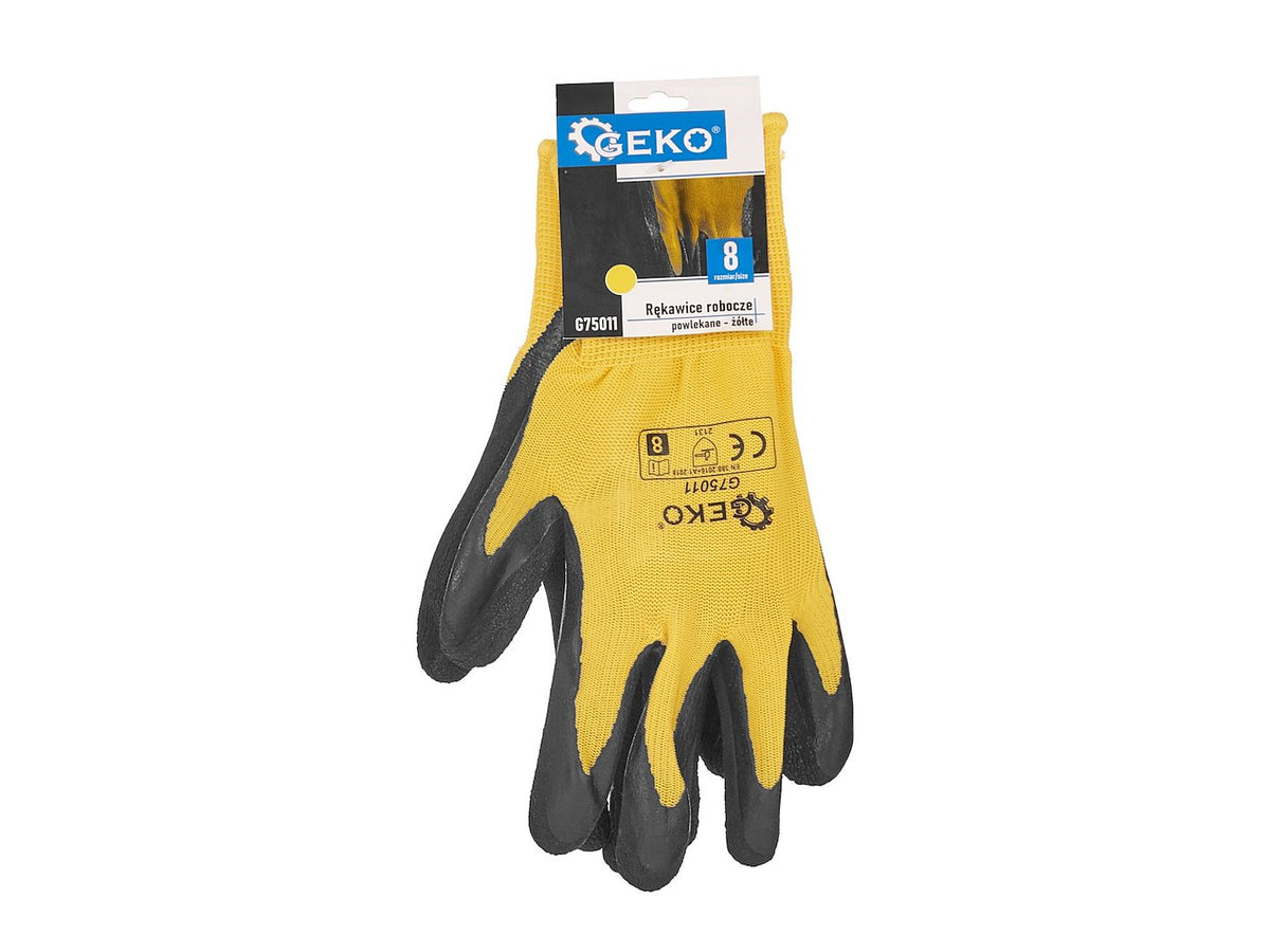 Gecoate beschermhandschoenen maat 8 – geel