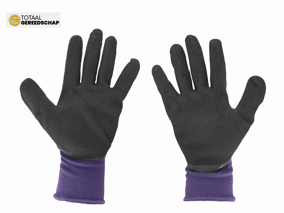 Coated protective gloves size 10 – purple