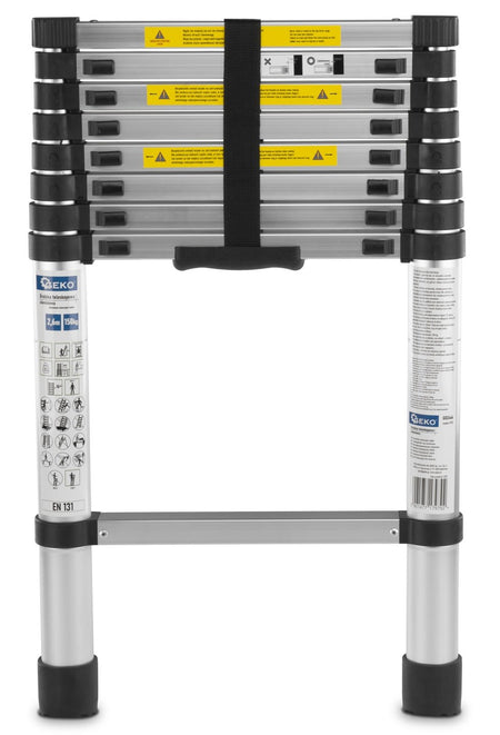 2,6 m telescopische aluminiumladder 150 kg