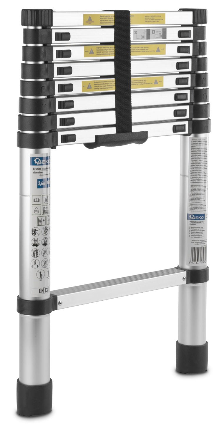 2,6 m telescopische aluminiumladder 150 kg