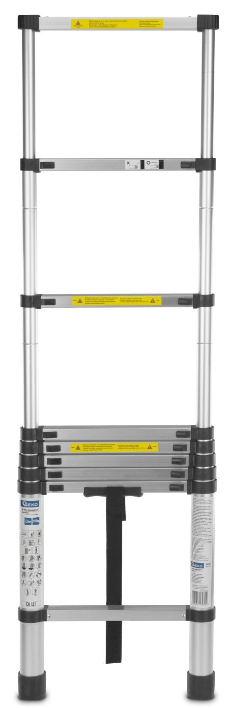 2,6 m telescopische aluminiumladder 150 kg
