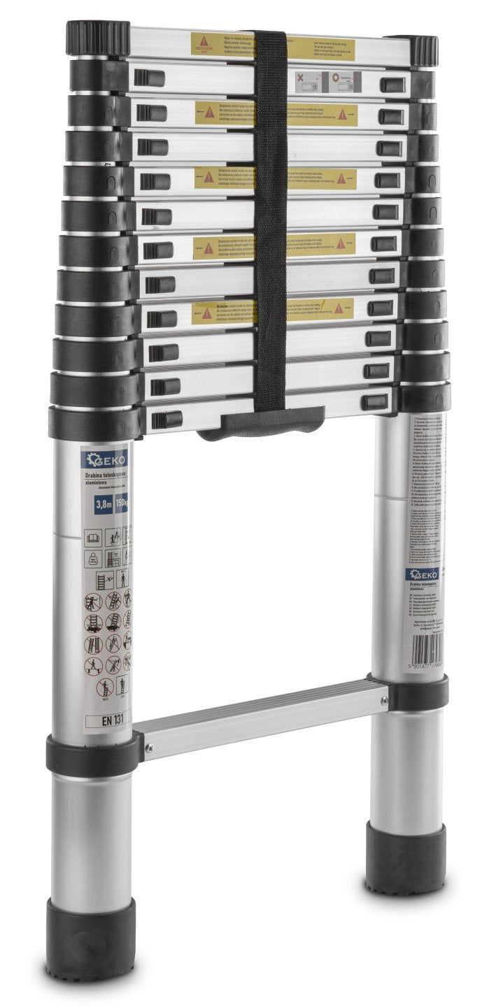 3,8 m telescopische aluminiumladder 150 kg