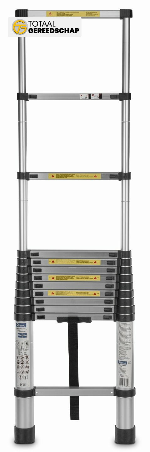 3.8m aluminum telescopic ladder 150kg