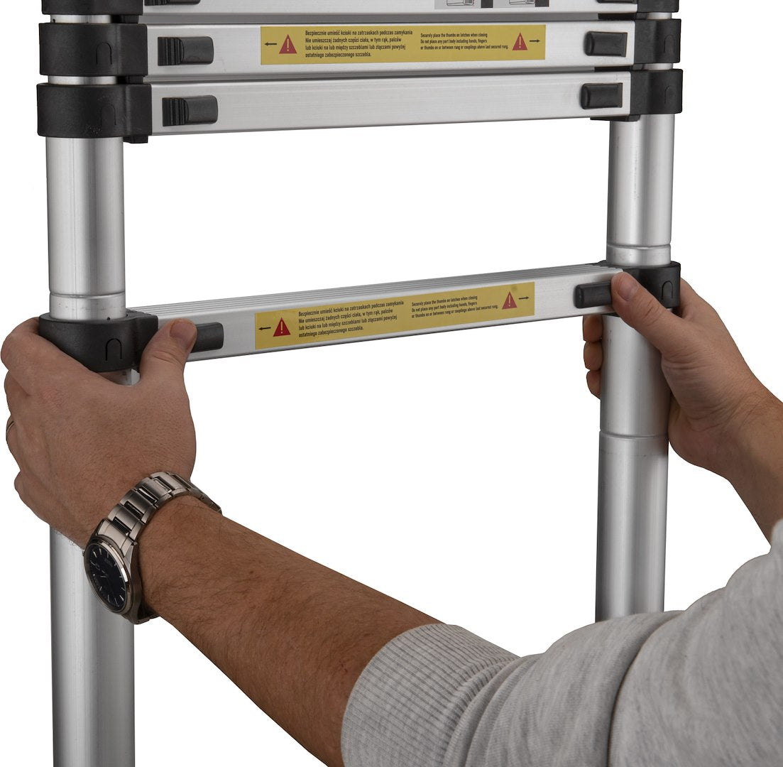 3,8 m telescopische aluminiumladder 150 kg