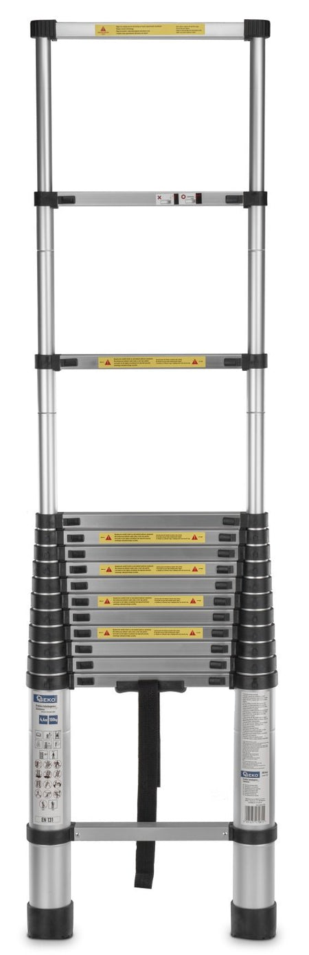 4,4 m telescopische aluminiumladder 150 kg