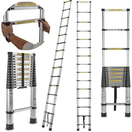 4,4 m telescopische aluminiumladder 150 kg