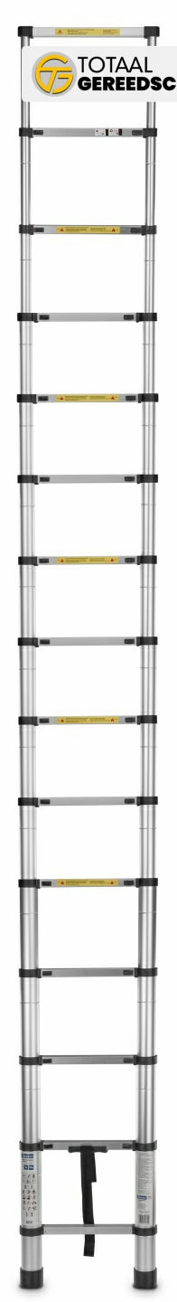 5m aluminum telescopic ladder 150kg