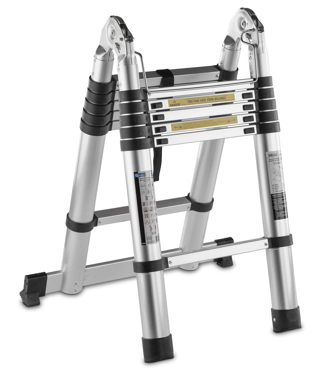 3,8 m telescopische aluminium scharnierende telescopische ladder 150 kg
