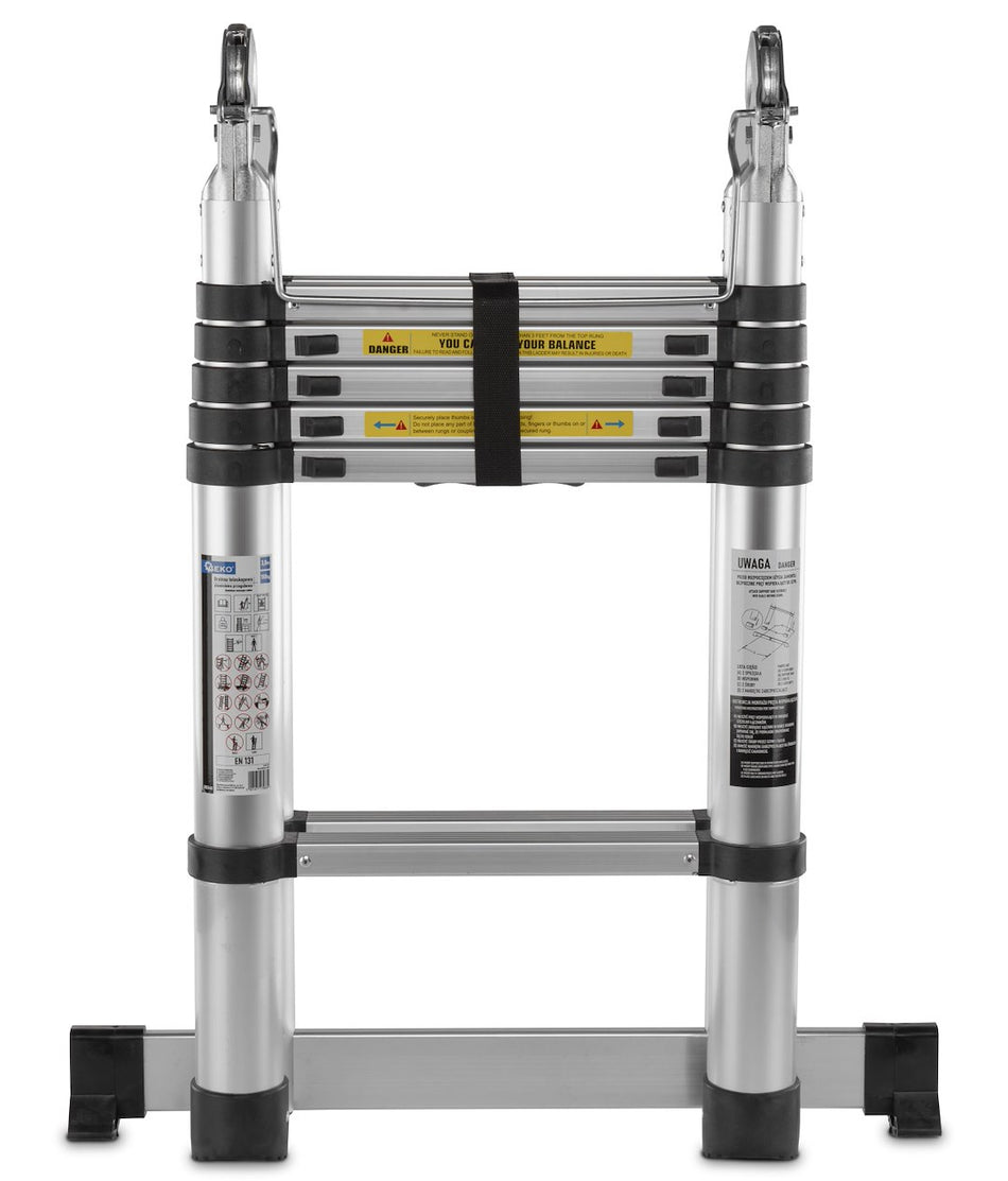 3,8 m telescopische aluminium scharnierende telescopische ladder 150 kg