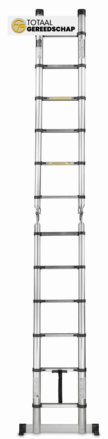 3.8m aluminum telescopic articulated ladder 150kg
