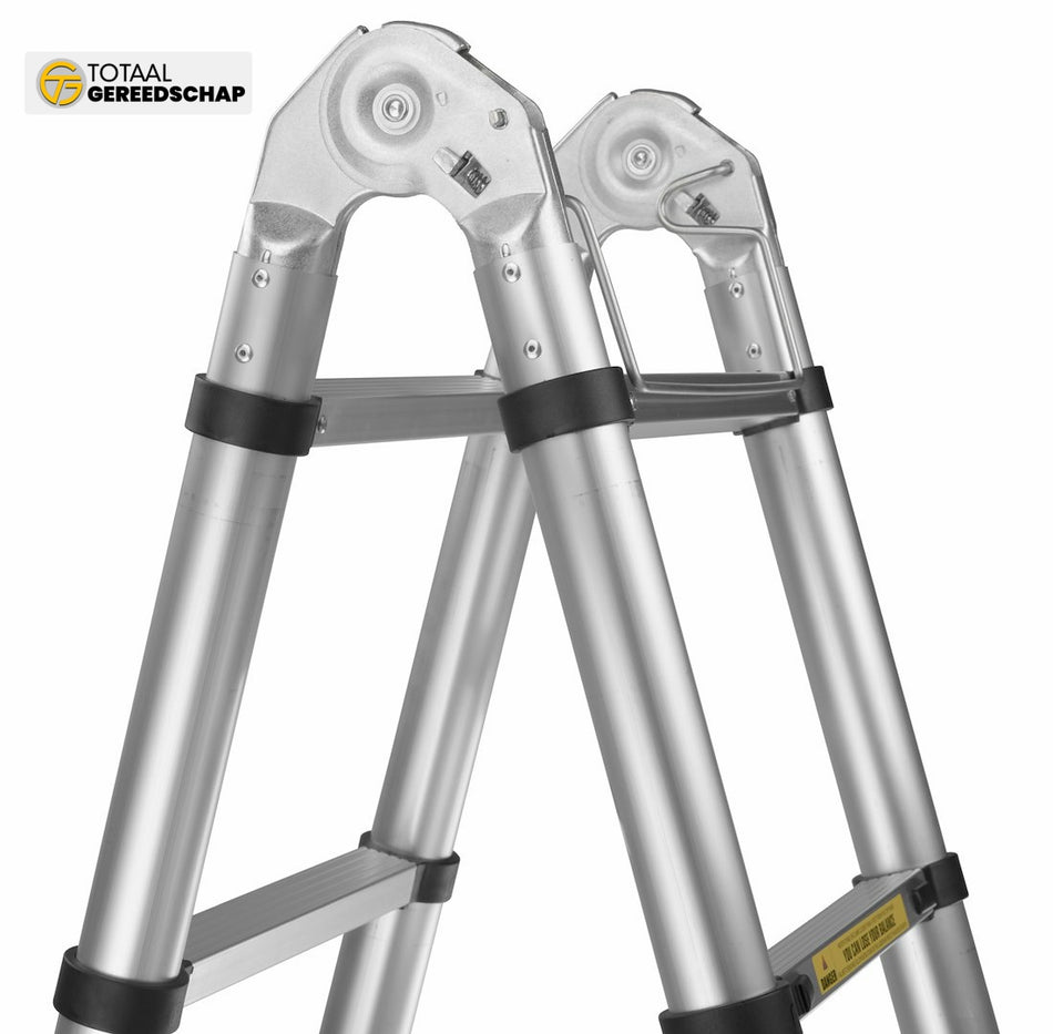 5m aluminum telescopic articulated ladder 150kg