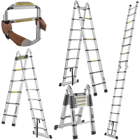 5 m telescopische aluminium scharnierende telescopische ladder 150 kg