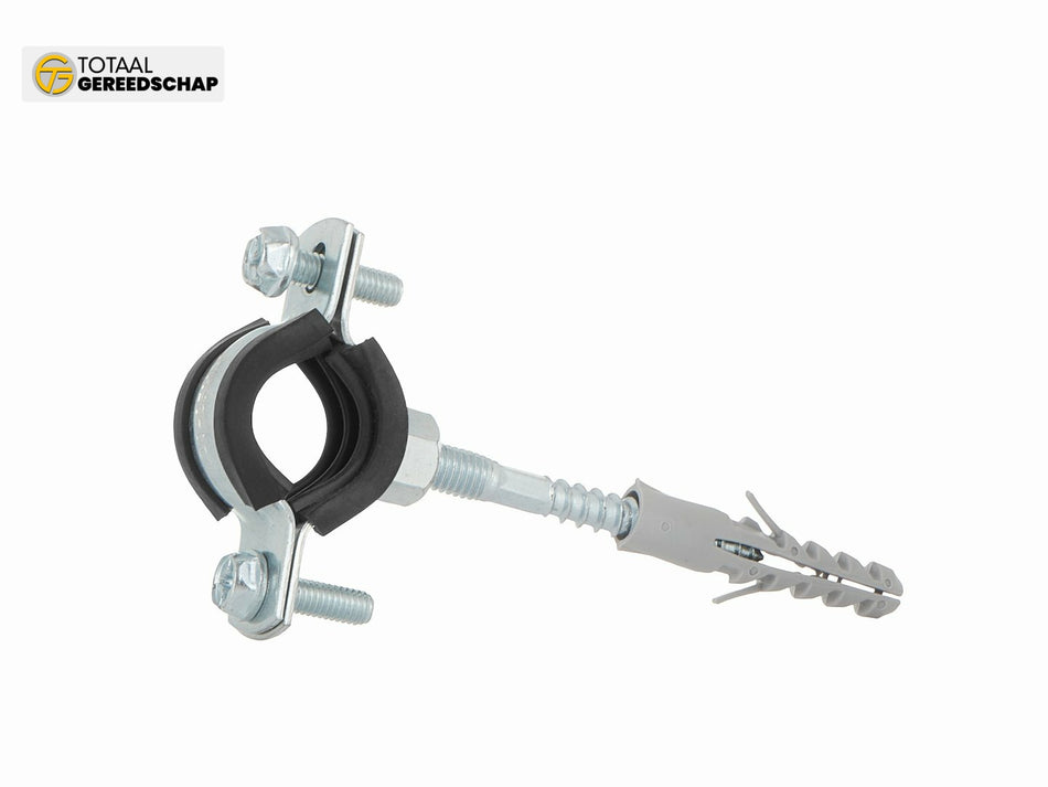 Metal pipe clamp with rubber 3/8" 15-19mm