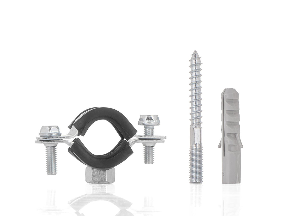 Metalen pijpklem met rubber 1/2" 20-25mm