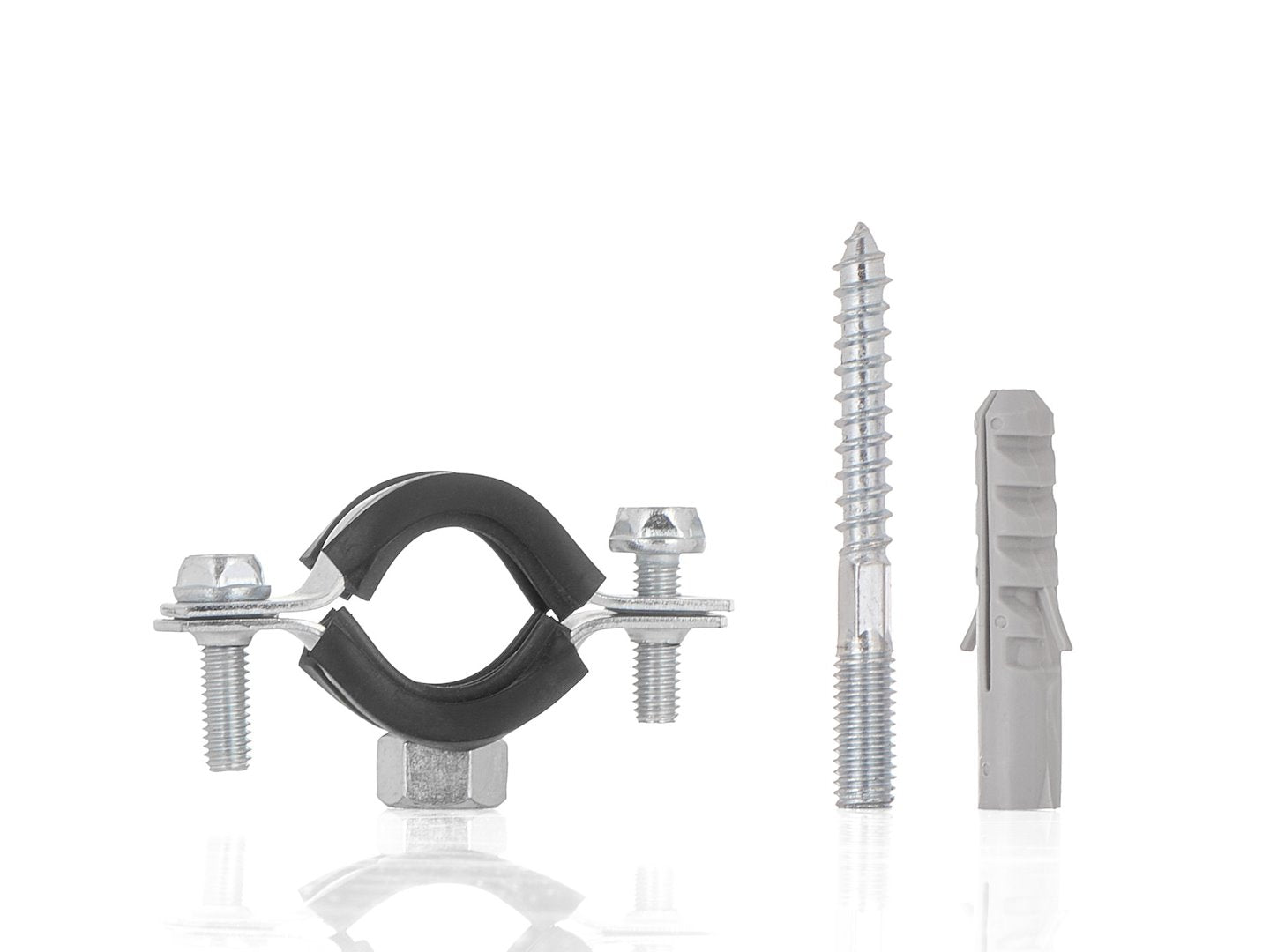 Metalen pijpklem met rubber 1/2" 20-25mm
