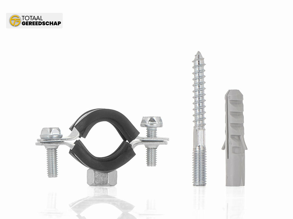 Metal pipe clamp with rubber 1/2" 20-25mm