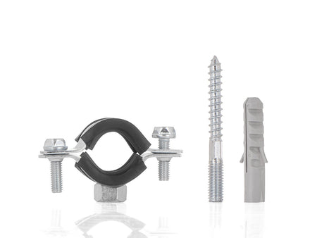 Metalen pijpklem met rubber 3/4" 26-30mm