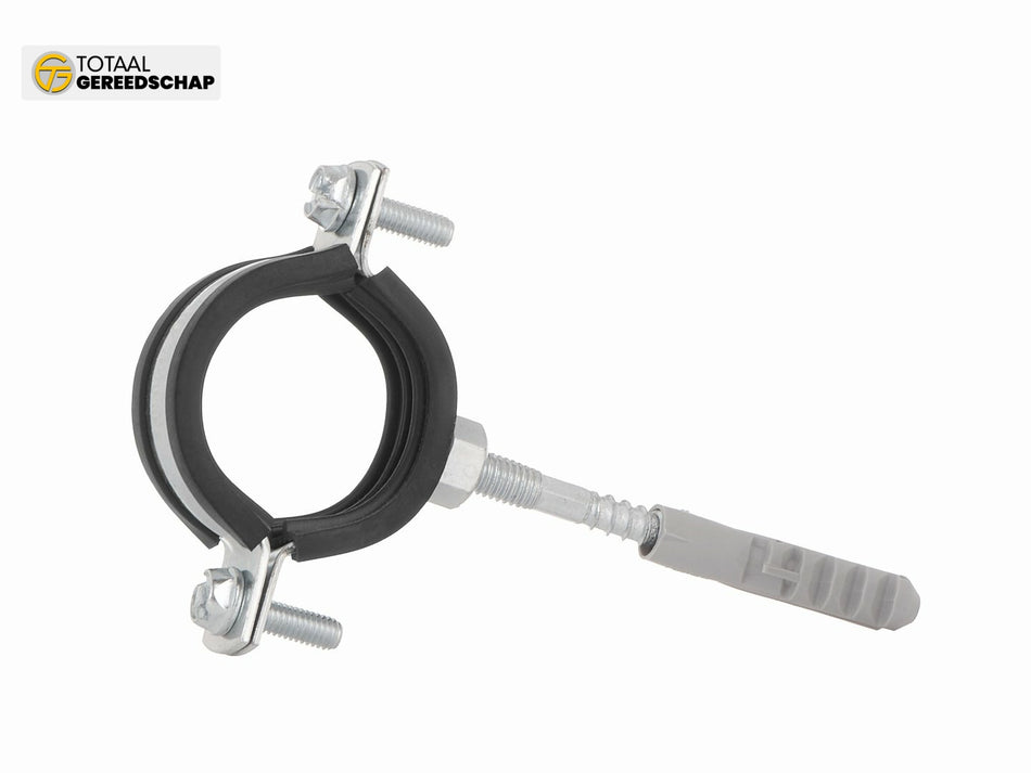 Metal pipe clamp with rubber 1" 32-36mm