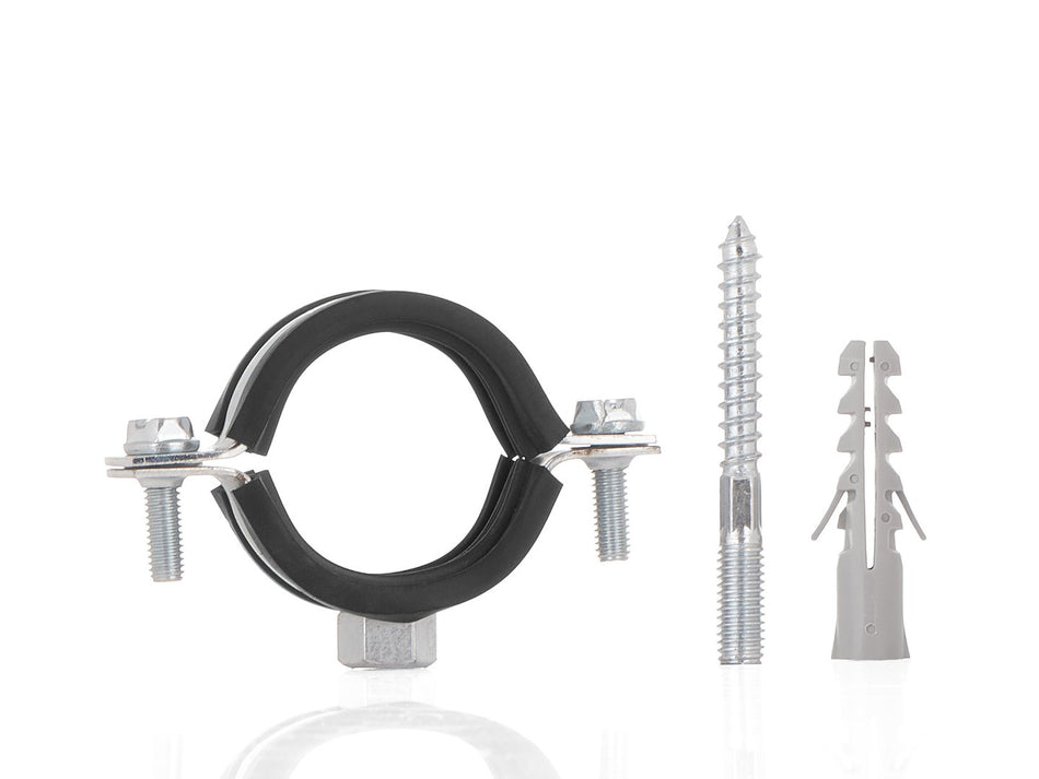 Metalen pijpklem met rubber 5/4" 38-43mm