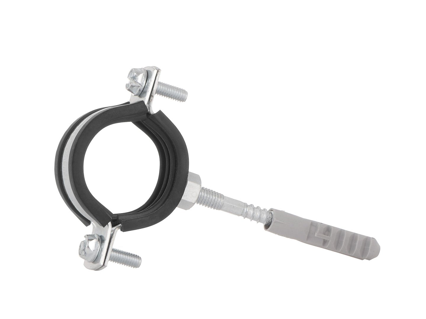Metalen pijpklem met rubber 6/4" 47-51mm