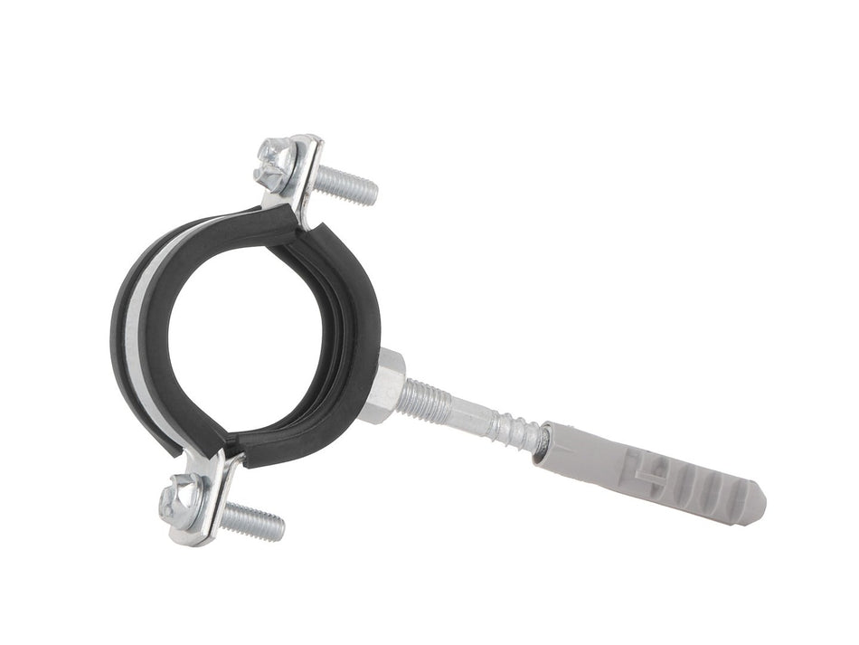 Metalen pijpklem met rubber 6/4" 47-51mm