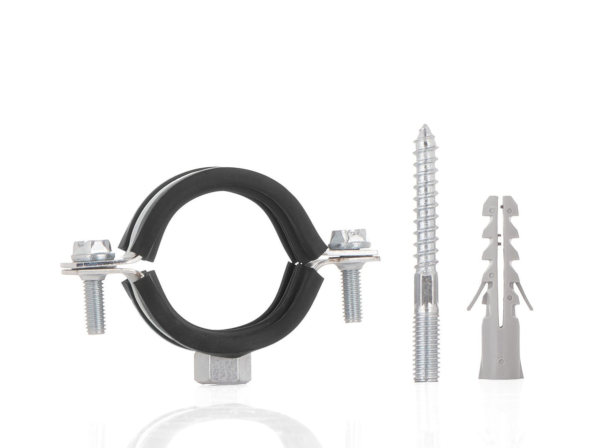 Metalen pijpklem met rubber 6/4" 47-51mm