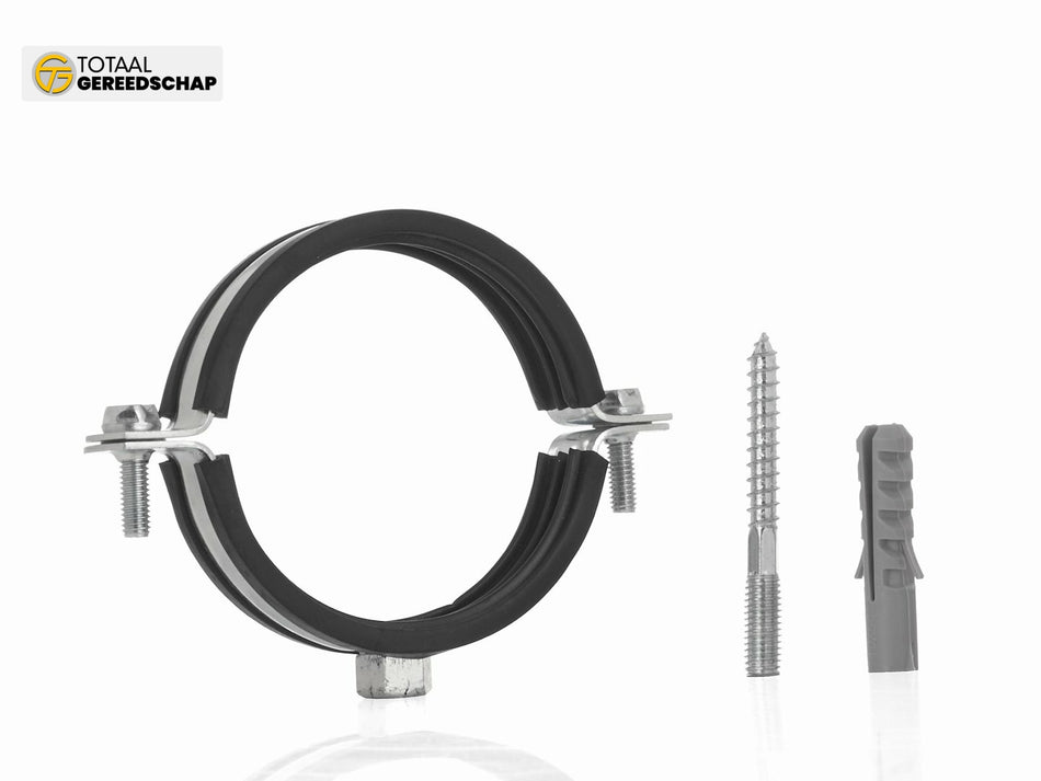 Metal pipe clamp with rubber 2 1/2" 75-80mm