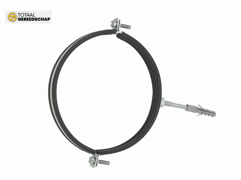 Metal pipe clamp with rubber 4" 107-112mm