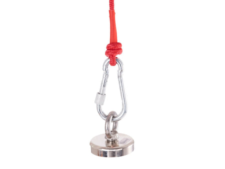 Neodymium magneet 85kg set met touw 20m en handschoenen