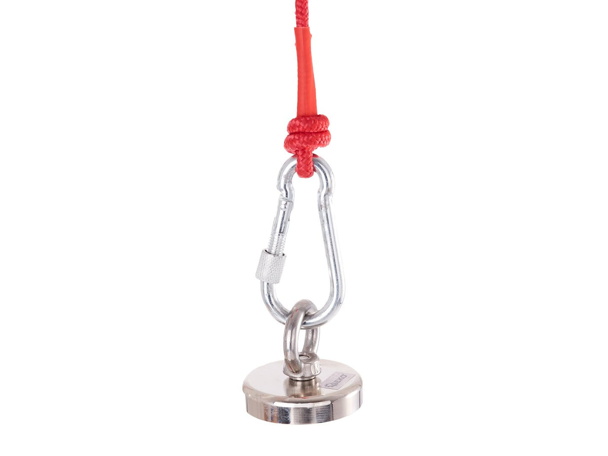 Neodymium magneet 170kg set met touw 20m en handschoenen