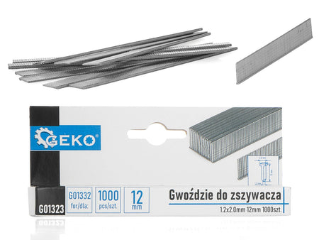 Vastzetpennen 1,2 x 2,0mm 12mm 1000 stuks