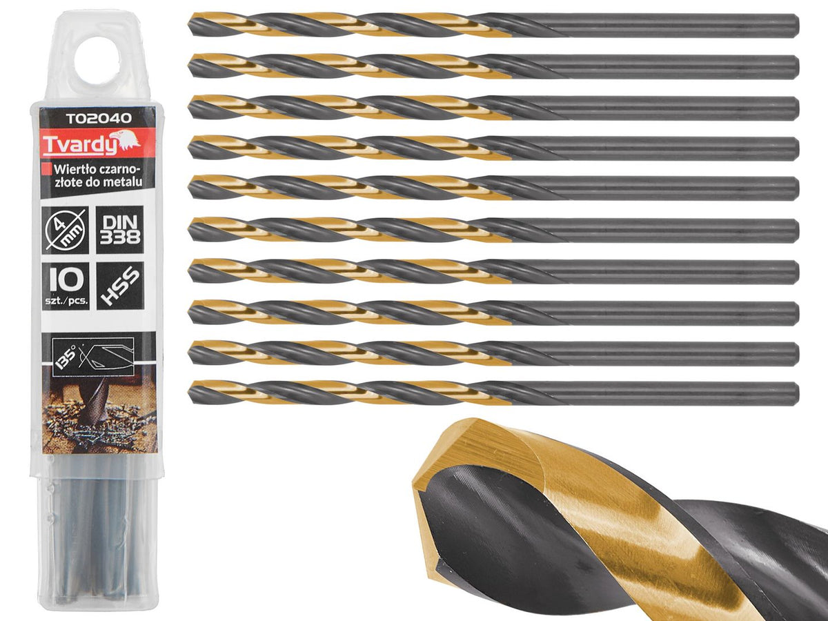 HSS 4,00mm zwarte & gouden metalen spiraalboor