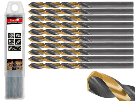 HSS 6,20 mm zwart & goud metalen spiraalboor