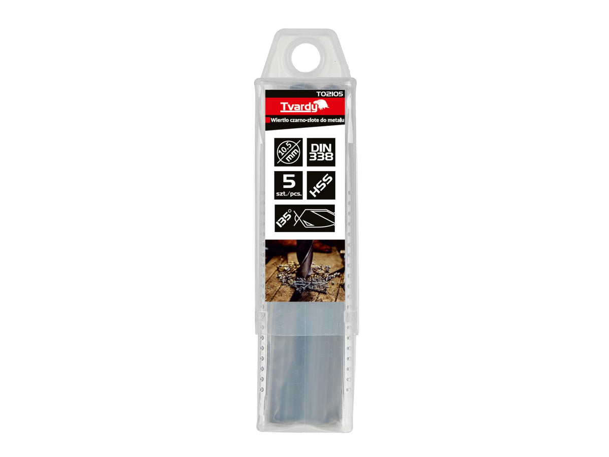 HSS 10,50mm zwart & goud metalen spiraalboor