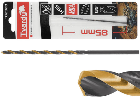 Lange HSS M2 2,0 mm zwarte & gouden metalen spiraalboor