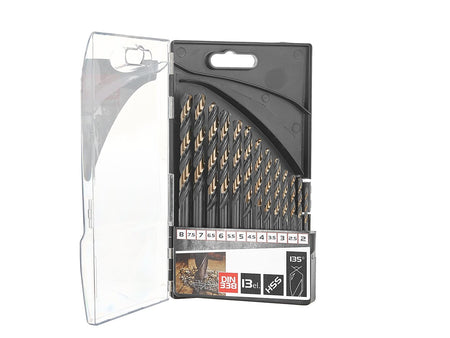 13-delig HSS 2,0-8,0mm zwart & goud metalen spiraalboorset