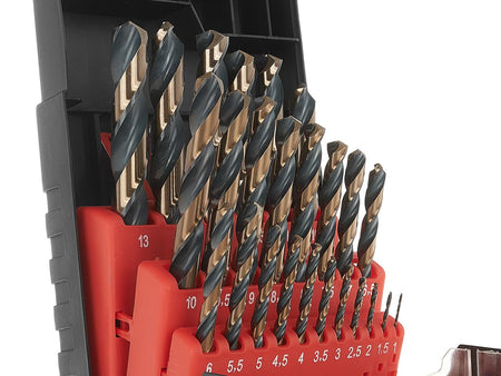 25-delig HSS 1,0-13,0mm zwart & goud metalen spiraalboorset